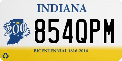 IN license plate 854QPM