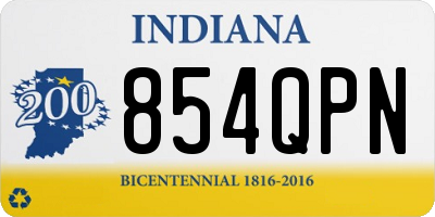 IN license plate 854QPN