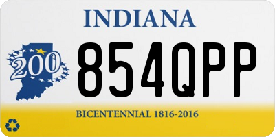 IN license plate 854QPP