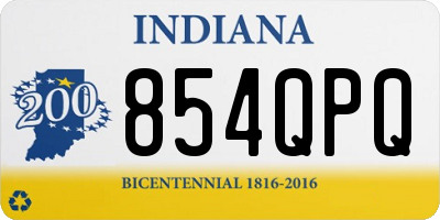 IN license plate 854QPQ