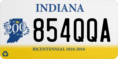 IN license plate 854QQA