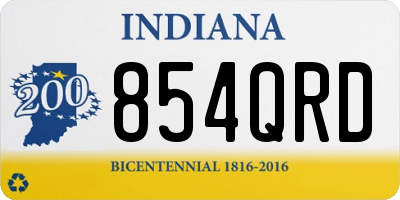 IN license plate 854QRD