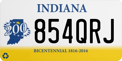 IN license plate 854QRJ