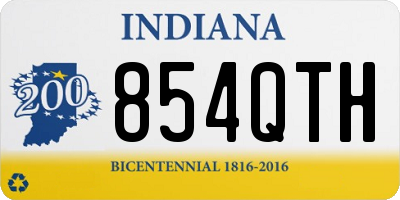 IN license plate 854QTH