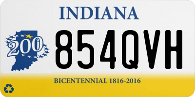 IN license plate 854QVH
