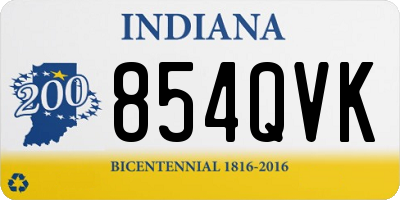 IN license plate 854QVK
