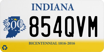 IN license plate 854QVM