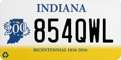IN license plate 854QWL