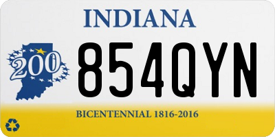 IN license plate 854QYN