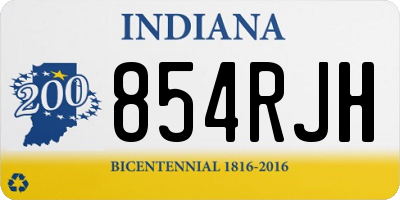 IN license plate 854RJH