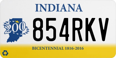 IN license plate 854RKV