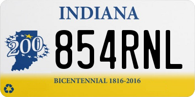 IN license plate 854RNL