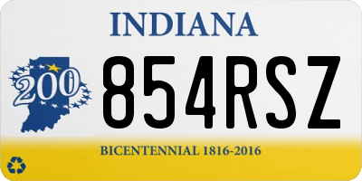IN license plate 854RSZ