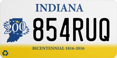 IN license plate 854RUQ