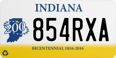 IN license plate 854RXA