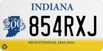 IN license plate 854RXJ