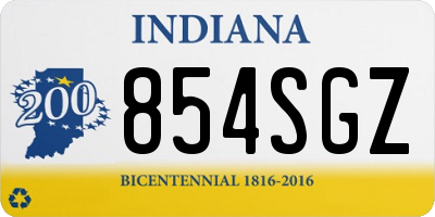 IN license plate 854SGZ