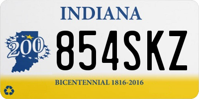 IN license plate 854SKZ
