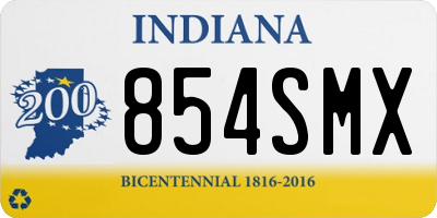 IN license plate 854SMX