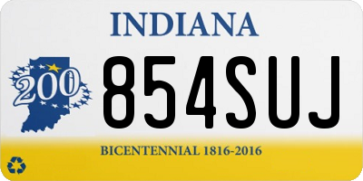 IN license plate 854SUJ