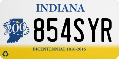 IN license plate 854SYR