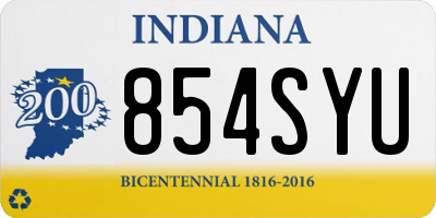 IN license plate 854SYU