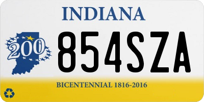 IN license plate 854SZA