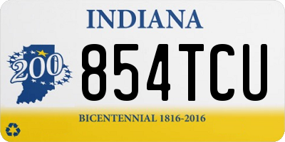 IN license plate 854TCU