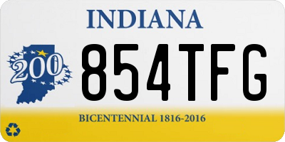 IN license plate 854TFG