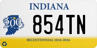 IN license plate 854TN