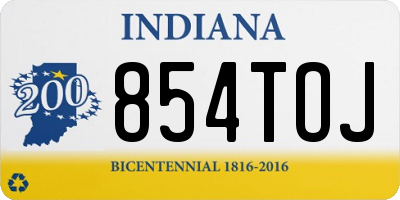 IN license plate 854TOJ