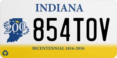 IN license plate 854TOV