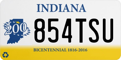 IN license plate 854TSU