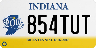 IN license plate 854TUT