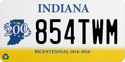 IN license plate 854TWM