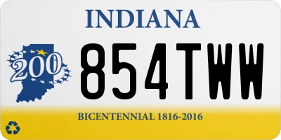 IN license plate 854TWW