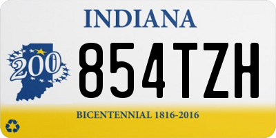 IN license plate 854TZH