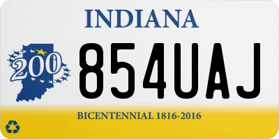 IN license plate 854UAJ