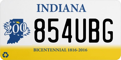 IN license plate 854UBG