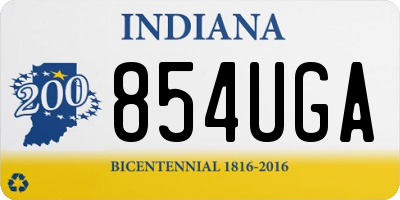 IN license plate 854UGA