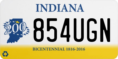IN license plate 854UGN
