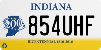 IN license plate 854UHF
