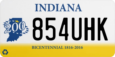 IN license plate 854UHK