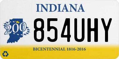 IN license plate 854UHY