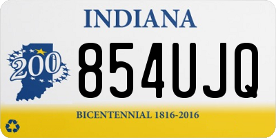 IN license plate 854UJQ