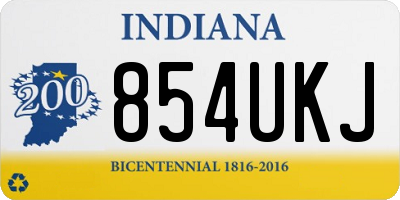 IN license plate 854UKJ