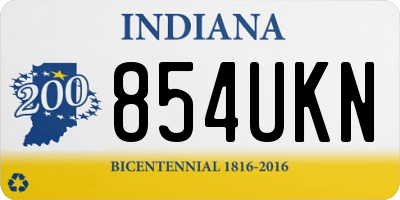 IN license plate 854UKN