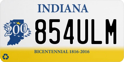IN license plate 854ULM