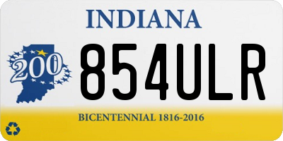 IN license plate 854ULR