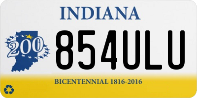IN license plate 854ULU